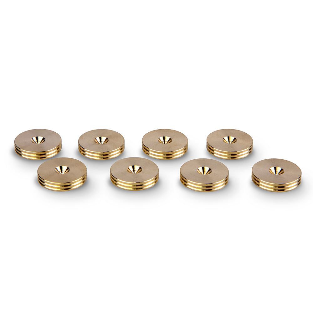 CNC SLIM Brass Speaker Spike Pads 20mm - Set of 8 pcs